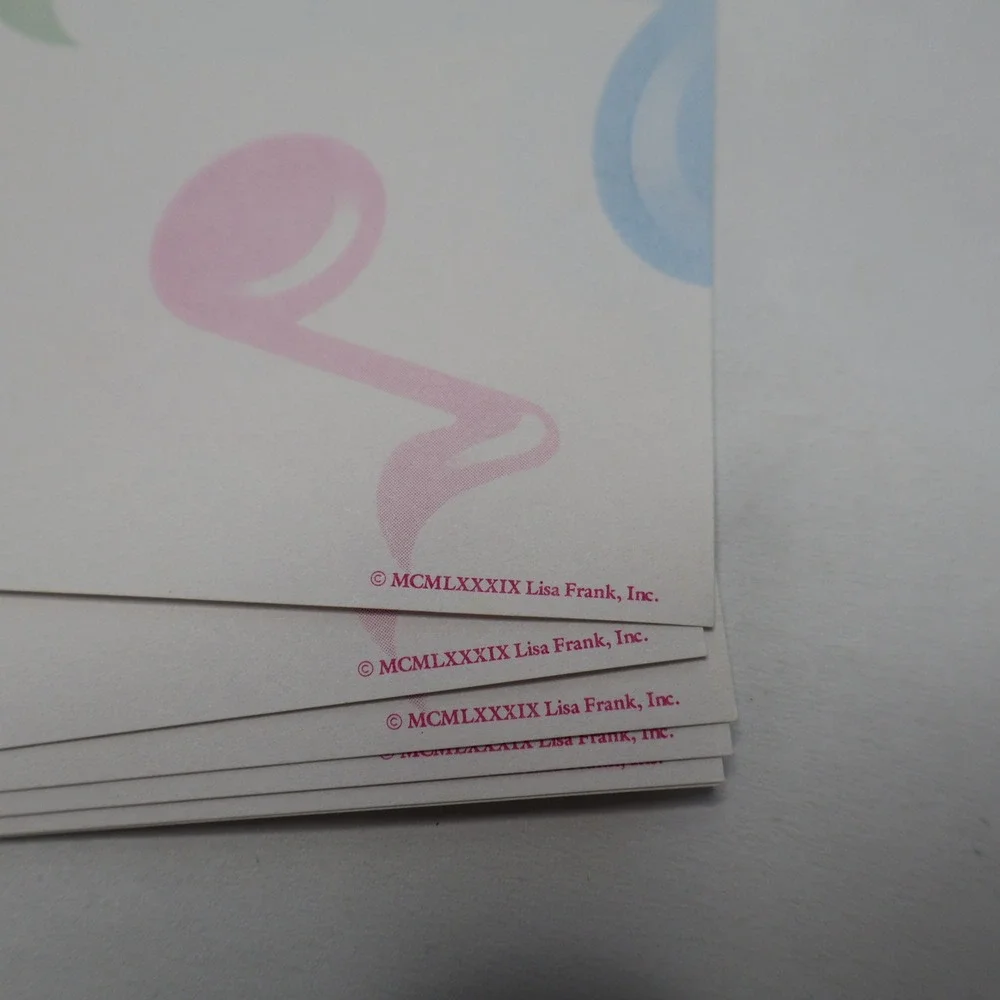 Vintage Lisa Frank Stationery Paper 8 Sheets‎ Rainbow Music Notes Piano 80s 90s